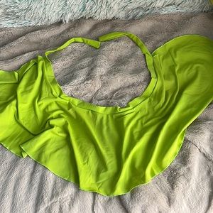 A green swim suit coverup